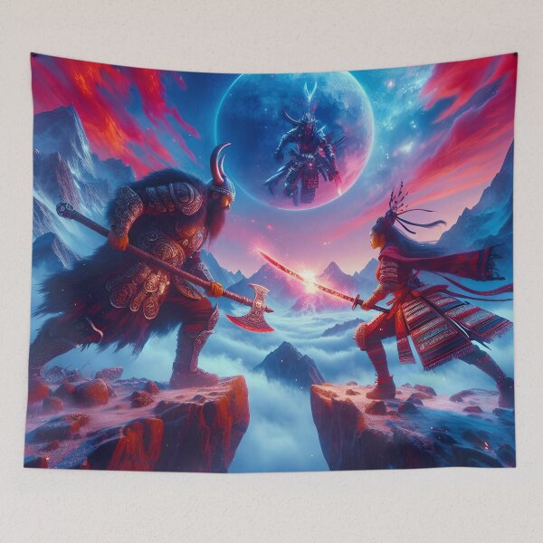 Item preview, Viking vs Samurai: Clash Under the Blue Moon designed and sold by koreatvtea.