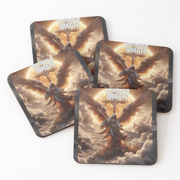 Item preview, "Golden Santa Muerte in the Heavens" designed and sold by julioacuna01020.