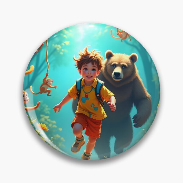 Item preview, Heroic Bear in a Jungle Chase designed and sold by koreatvtea.