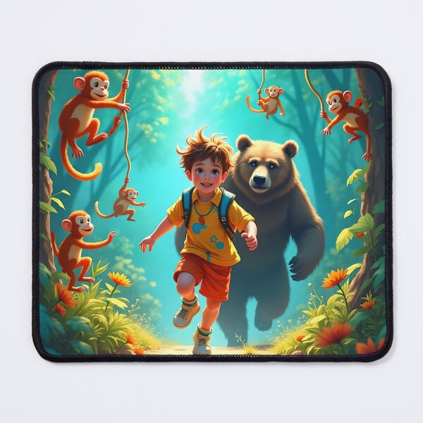 Item preview, Heroic Bear in a Jungle Chase designed and sold by koreatvtea.
