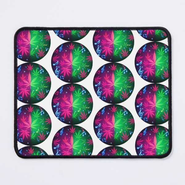 Item preview, Pot Leaves and Musical Notes in Circles - White designed and sold by JLEmporium.
