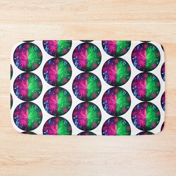 Item preview, Pot Leaves and Musical Notes in Circles - White designed and sold by JLEmporium.