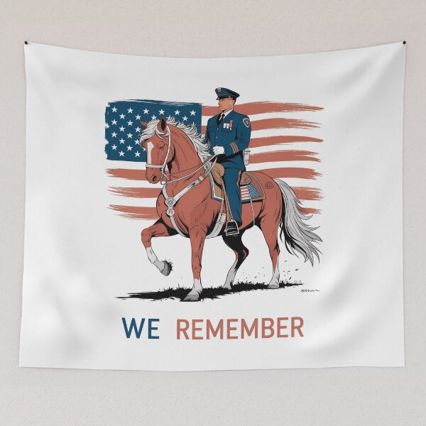 Item preview, Patriot and memorial Day - Nyc police horse mounted designed and sold by The  Knick Knack Nook.