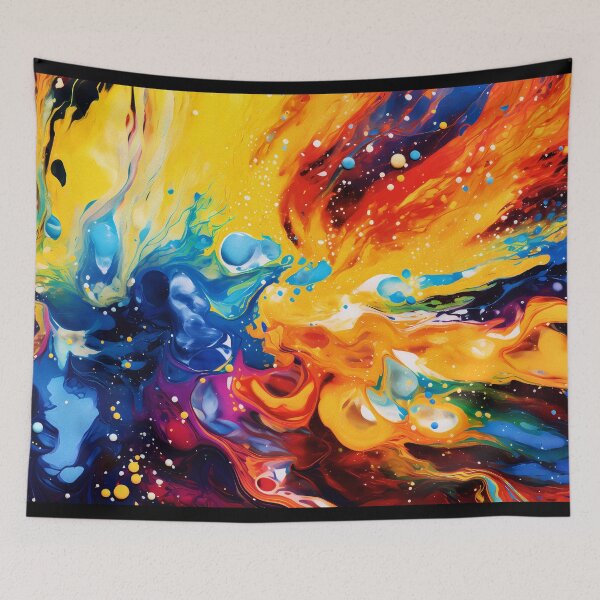 Item preview, Abstract colorful oil painting on canvas designed and sold by Gabi.Media.