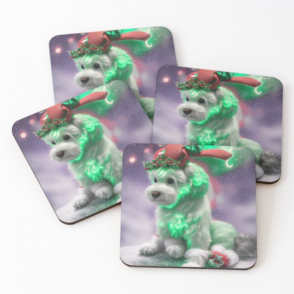 Item preview, White Christmas Dog designed and sold by Jennifer Morcom.
