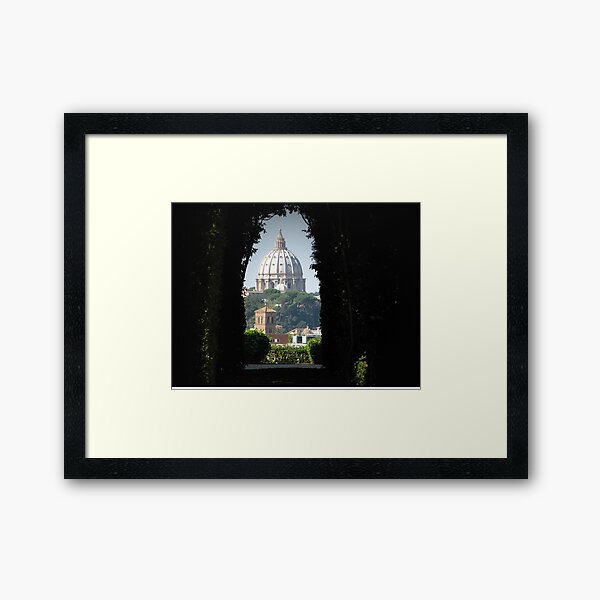 St Peters through the Aventine Keyhole Framed Art Print