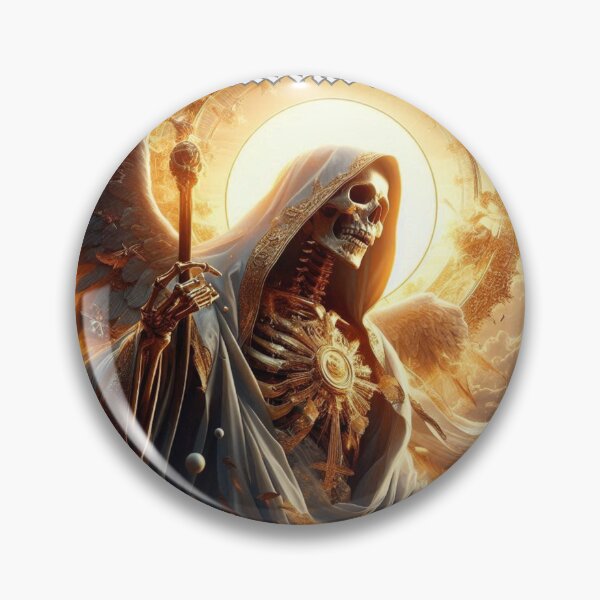 Item preview, Golden Santa Muerte in the Heavens designed and sold by julioacuna01020.