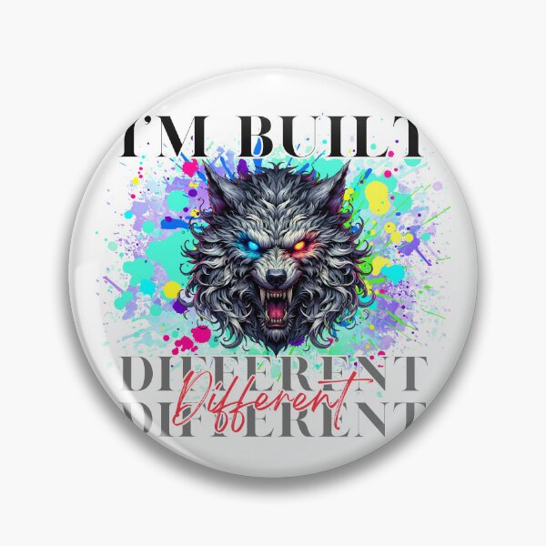Item preview, Fierce Wolf Art: "I'm Built Different designed and sold by TOA Timeless Original Apparel.