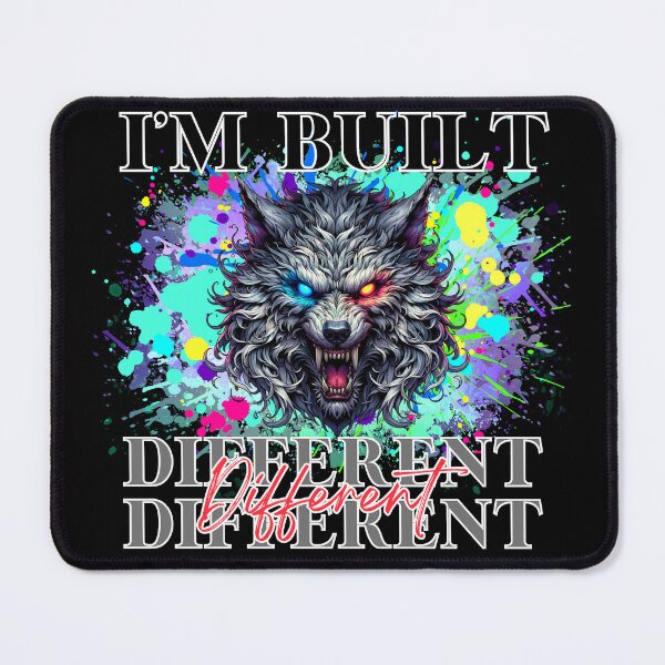Item preview, Fierce Wolf Art: "I'm Built Different designed and sold by TOA Timeless Original Apparel.