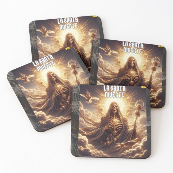 Item preview, "Golden Santa Muerte in the Heavens" designed and sold by julioacuna01020.