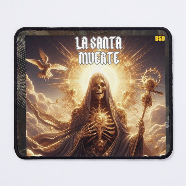 Item preview, "Golden Santa Muerte in the Heavens" designed and sold by julioacuna01020.