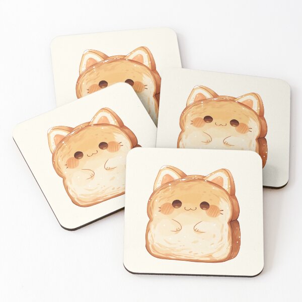 Item preview, Kawaii Cat Toast designed and sold by NikoNekoDesigns.