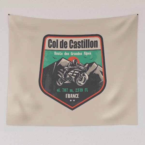 Item preview, Col de Castillon France Motorcycling Mountain Design designed and sold by CynthiaGraphics.