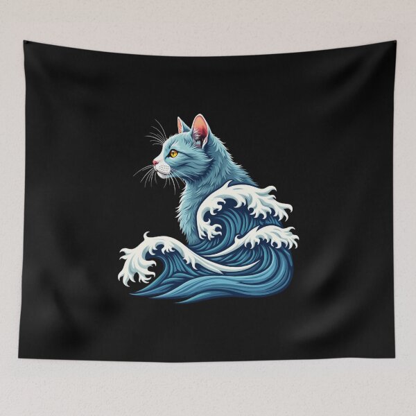 Item preview, waves cat  designed and sold by jkrphoto.