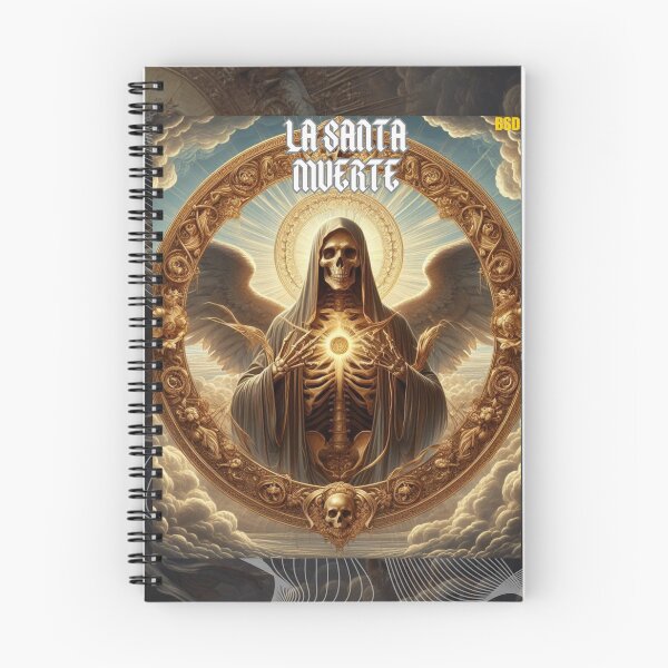 Item preview, "Golden Santa Muerte in the Heavens" designed and sold by julioacuna01020.