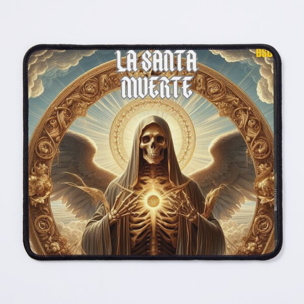 Item preview, "Golden Santa Muerte in the Heavens" designed and sold by julioacuna01020.