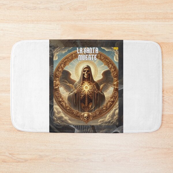 Item preview, "Golden Santa Muerte in the Heavens" designed and sold by julioacuna01020.