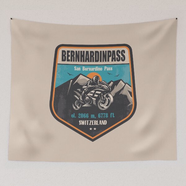 Item preview, San Bernardino Pass (Bernhardinpass) Switzerland Motorcycling Mountain designed and sold by CynthiaGraphics.
