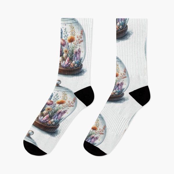 Item preview, Crystal and Flowers Terrarium designed and sold by Pixelalchemy31.