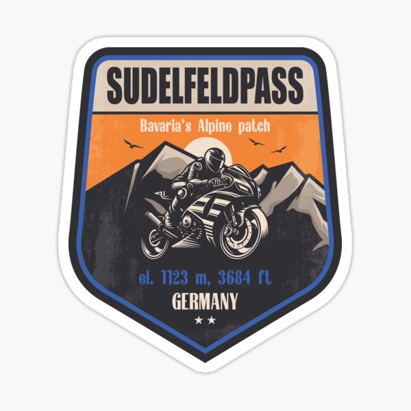 Item preview, Sudelfeldpass Germany Motorcycling Mountain Design designed and sold by CynthiaGraphics.