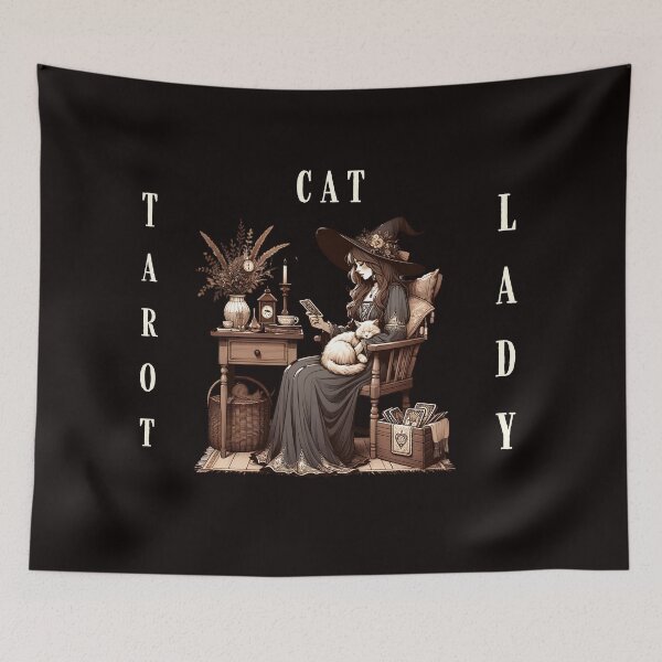 Item preview, Tarot cat lady designed and sold by BritishDelights.