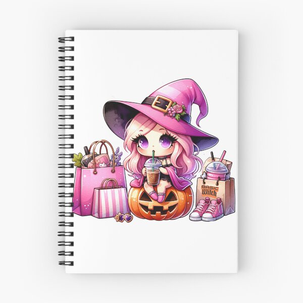 Item preview, Cute girly Witch shopping (Basic Witch) Sticker and more designed and sold by CRandRRstickers.