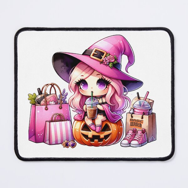 Item preview, Cute girly Witch shopping (Basic Witch) Sticker and more designed and sold by CRandRRstickers.