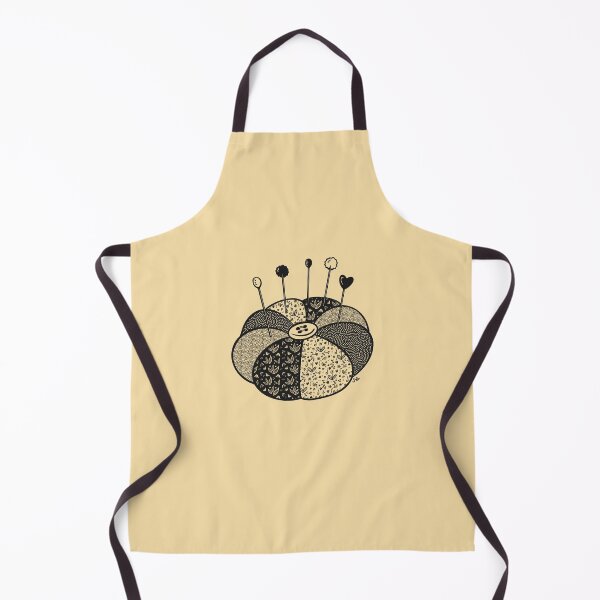Item preview, SewLalla Pin Cushion line art drawing designed and sold by SewLalla.