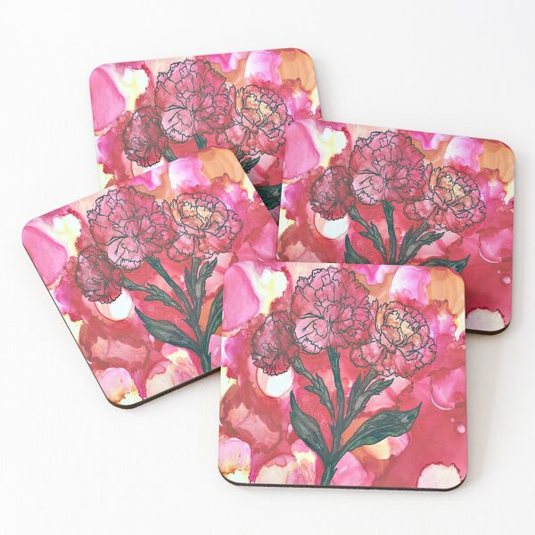 Item preview, Carnations in Orange and Pink designed and sold by SassitudeWhimsy.