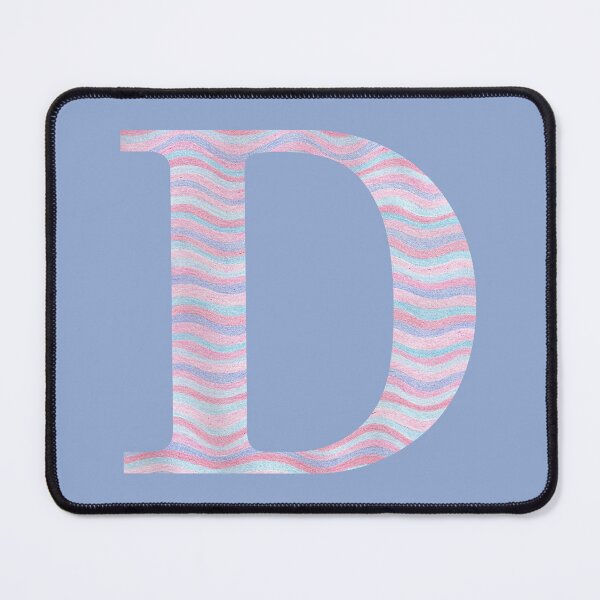 Item preview, Initial D Rose Quartz And Serenity Pink Blue Wavy Lines designed and sold by theartofvikki.