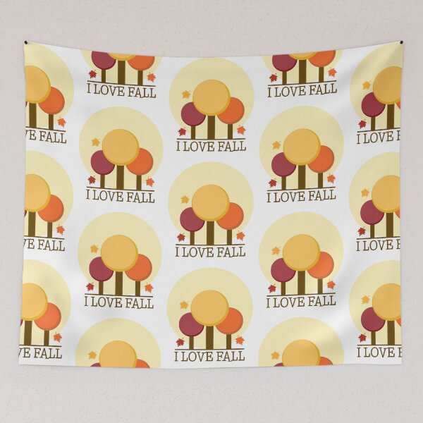 Item preview, I Love Fall - Colour Autumn Season Landscape  designed and sold by Sunserize Designs.