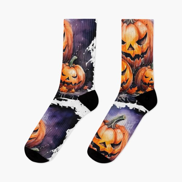Item preview, Watercolor Spooky Pumpkins, Halloween designed and sold by ArtPixelHaven.