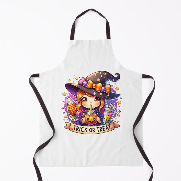 Item preview, Candy Corn Witch drinking Boba sticker and more designed and sold by CRandRRstickers.