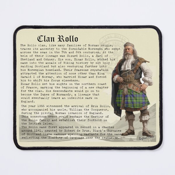 Item preview, Clan Rollo Scottish Clan History  designed and sold by BagTown Clans.