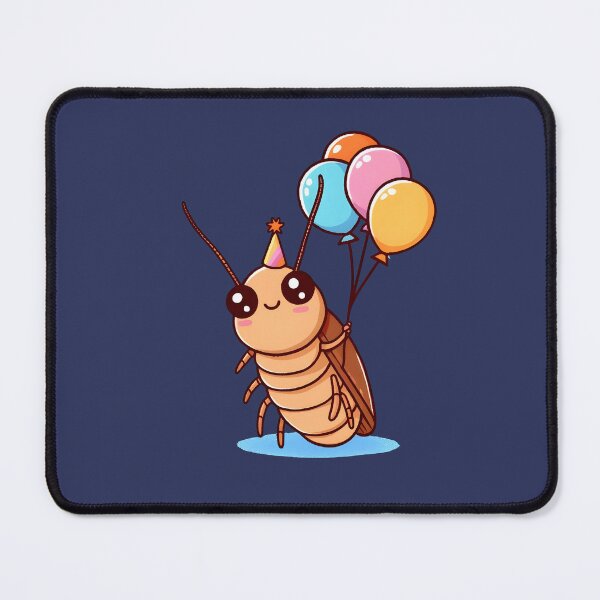 Item preview, Party Time Cockroach: Kawaii Bug with Balloons Insect Birthday Card designed and sold by Gay-Koala.