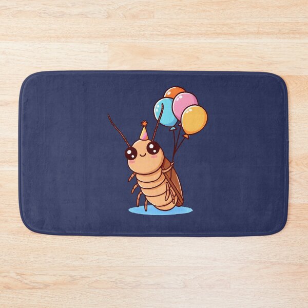 Item preview, Party Time Cockroach: Kawaii Bug with Balloons Insect Birthday Card  designed and sold by Gay-Koala.