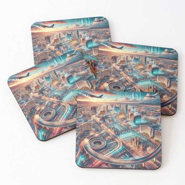 Item preview, Fast Majestic Future Las Vegas: Aerial Dreamscape of the City of Lights designed and sold by Meta2Physical.