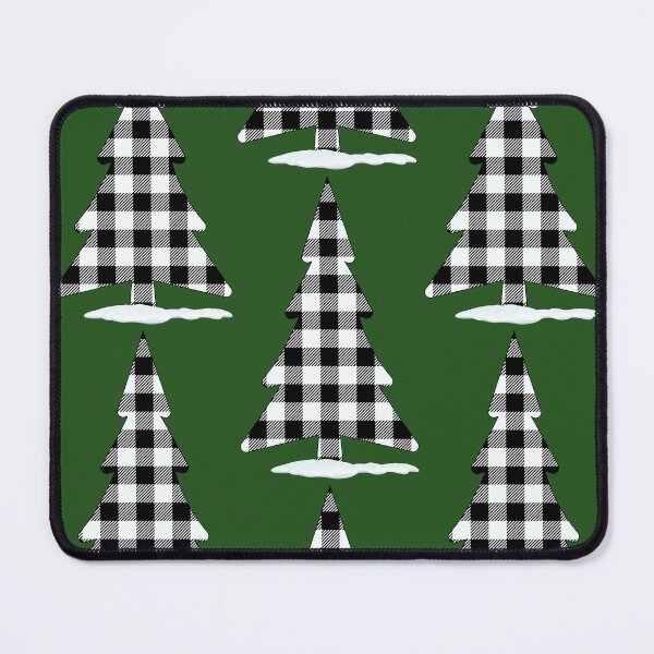 Item preview, Black and white plaid snowy Christmas tree designed and sold by Add2crt.