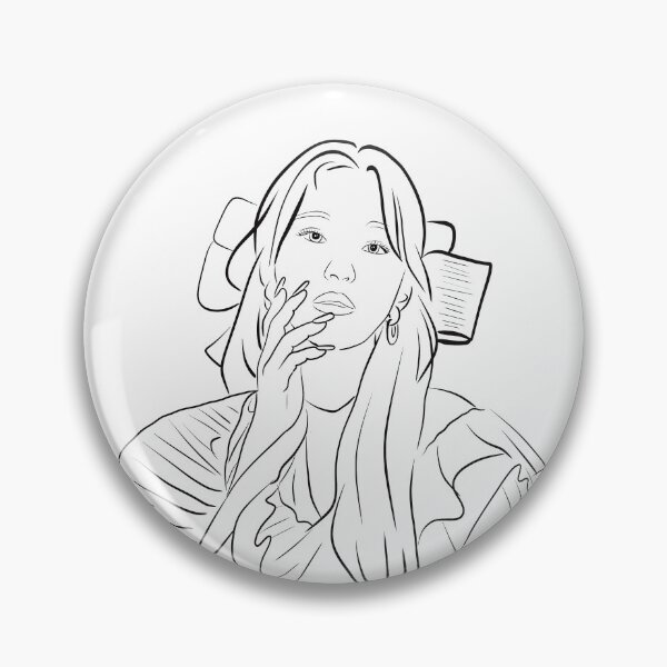 Item preview, Baek jiheon (Fromis_9) K-pop outline art  designed and sold by Eclectic-aww.
