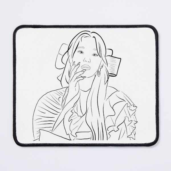Item preview, Baek jiheon (Fromis_9) K-pop outline art  designed and sold by Eclectic-aww.