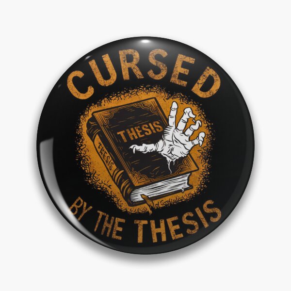 Item preview, Cursed by thesis, funny PhD and Halloween designed and sold by NoetherSym.