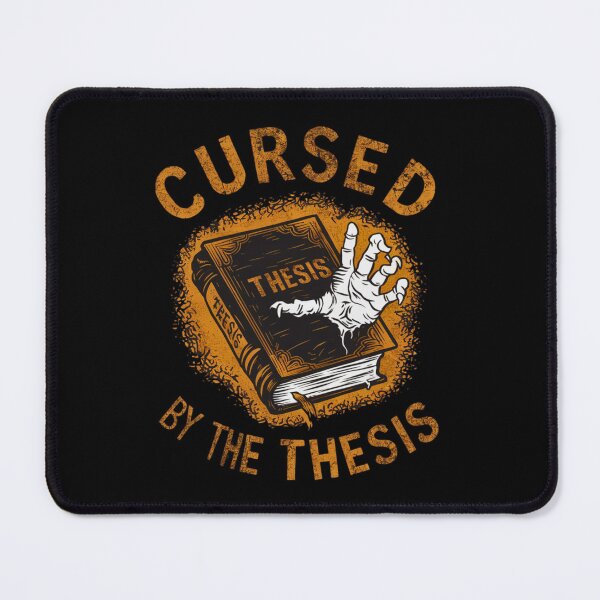 Item preview, Cursed by thesis, funny PhD and Halloween designed and sold by NoetherSym.