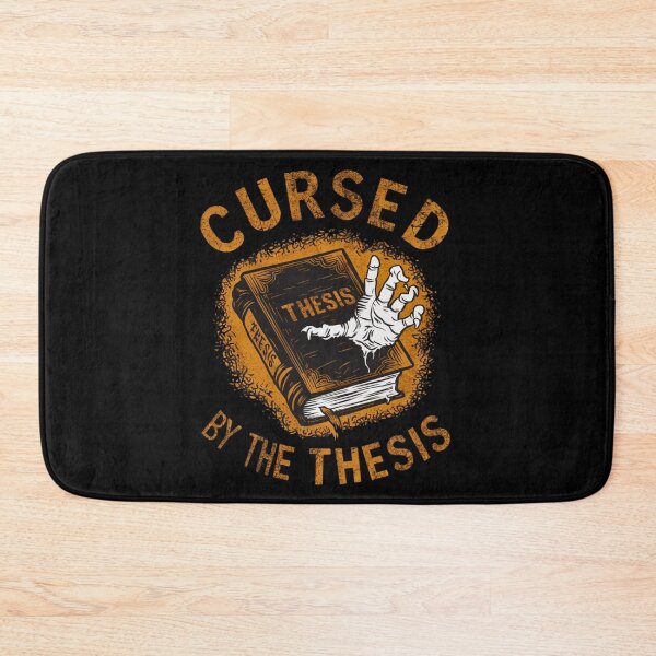 Item preview, Cursed by thesis, funny PhD and Halloween designed and sold by NoetherSym.