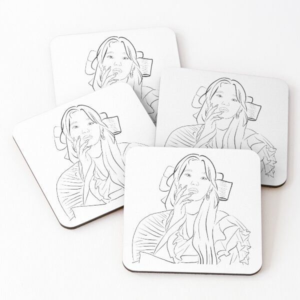 Item preview, Baek jiheon (Fromis_9) K-pop outline art  designed and sold by Eclectic-aww.