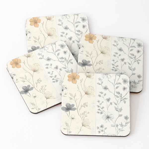 Item preview, Vintage Botanical Florals in Soft Hues designed and sold by Retro-District.