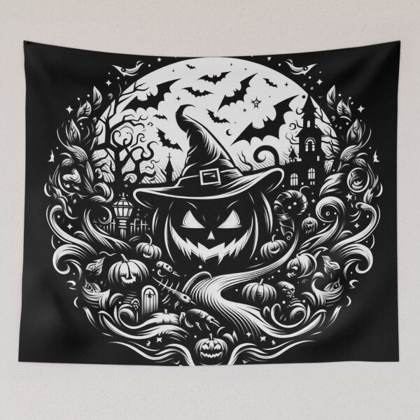 Item preview, Witch Pumpkin Halloween Art designed and sold by Simplybe1.
