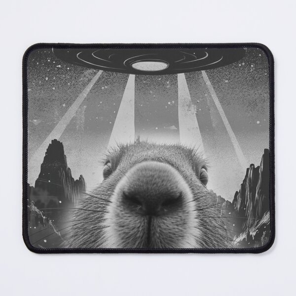 Item preview, Funny Graphic Tee Capybara Selfie with UFOs Weird designed and sold by SOOF MAACO ⭐⭐⭐⭐⭐.