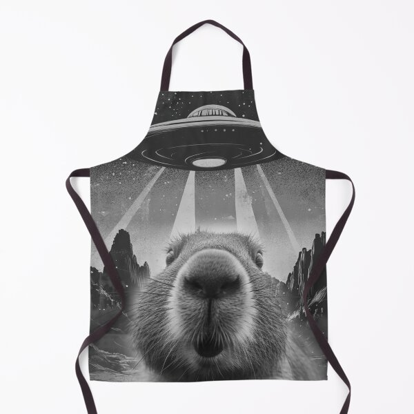 Item preview, Funny Graphic Tee Capybara Selfie with UFOs Weird designed and sold by SOOF MAACO ⭐⭐⭐⭐⭐.
