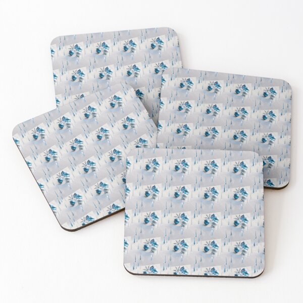 Item preview, Blue and white christmas pillow designed and sold by GURUMAD.