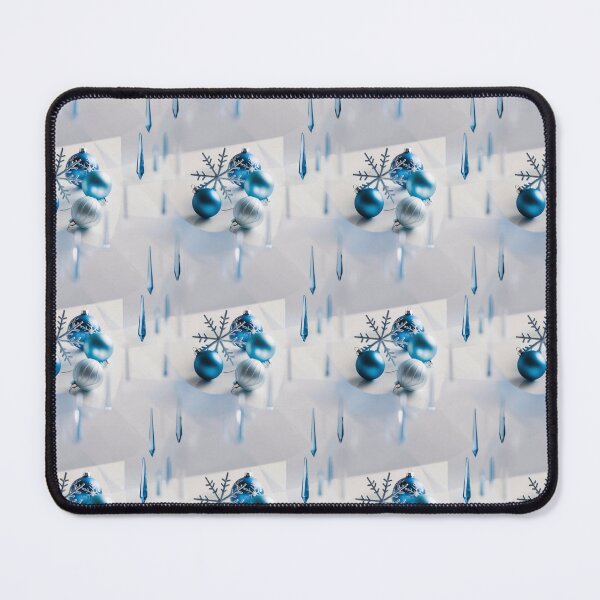 Item preview, Blue and white christmas pillow designed and sold by GURUMAD.
